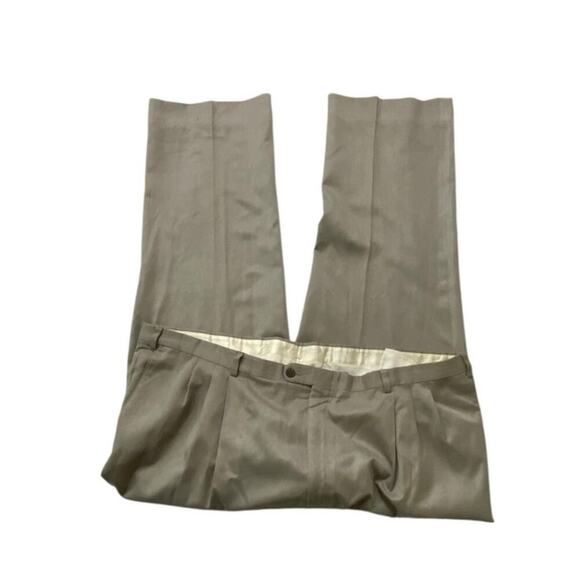 Dockers Slates Dress Pants 36X32 Pleated Original Fit Worsted Wool Casual Formal - Picture 3 of 7